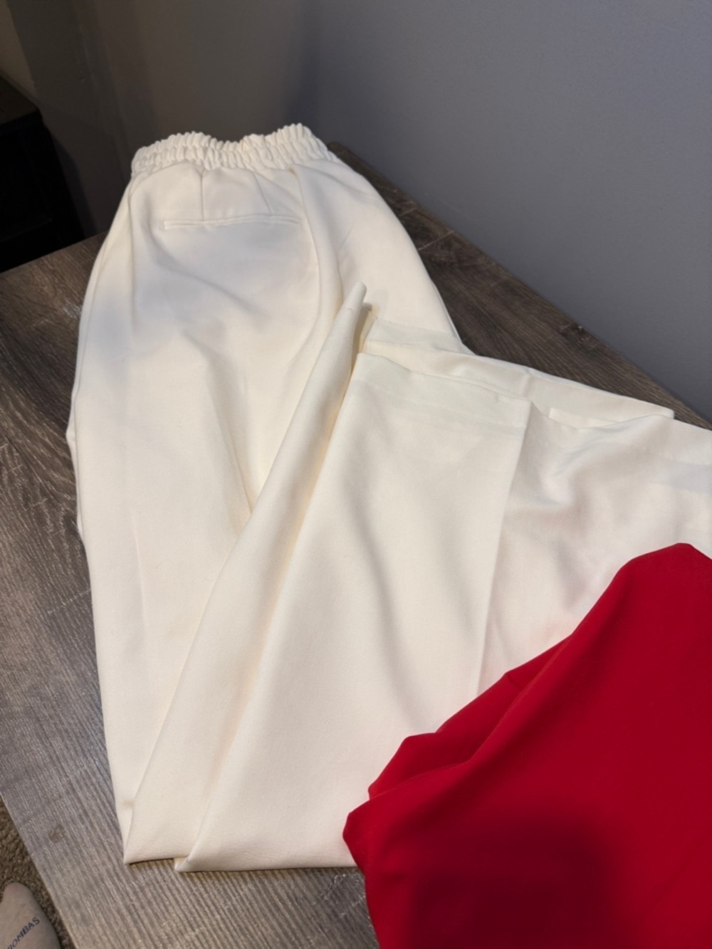 Lane Bryant wide leg dress pants—bundle. Red pair and white pair - Picture 3 of 9